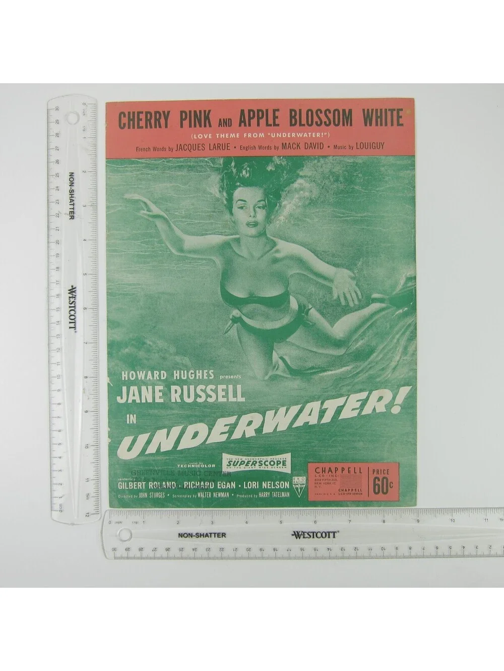 Sheet Music Cherry Pink Apple Blossom White Underwater Jane Russell Vintage 1950